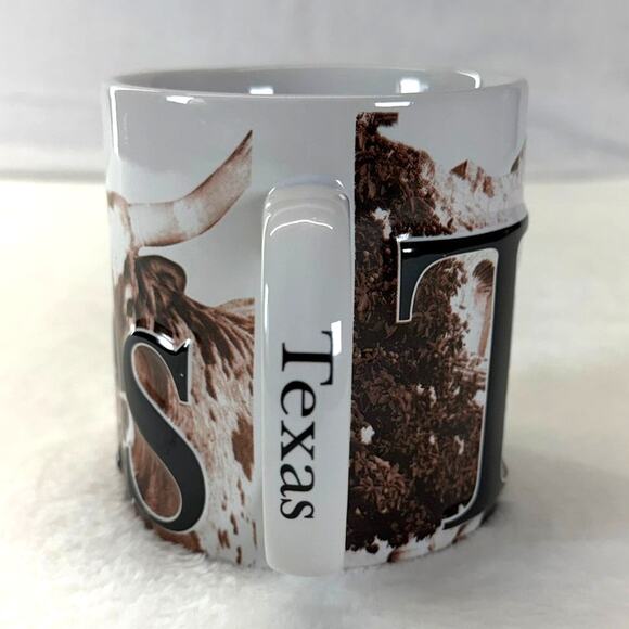 2007 TEXAS Alamo Steer Oversized Jumbo Raised Letter 3D Americaware Mug Cup - Picture 2 of 8